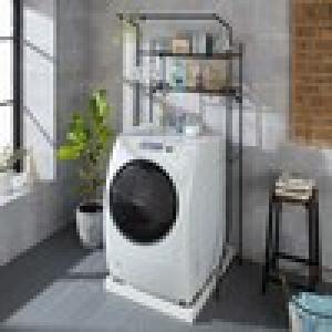 マット仕上げのブラックランドリーラックの商品写真