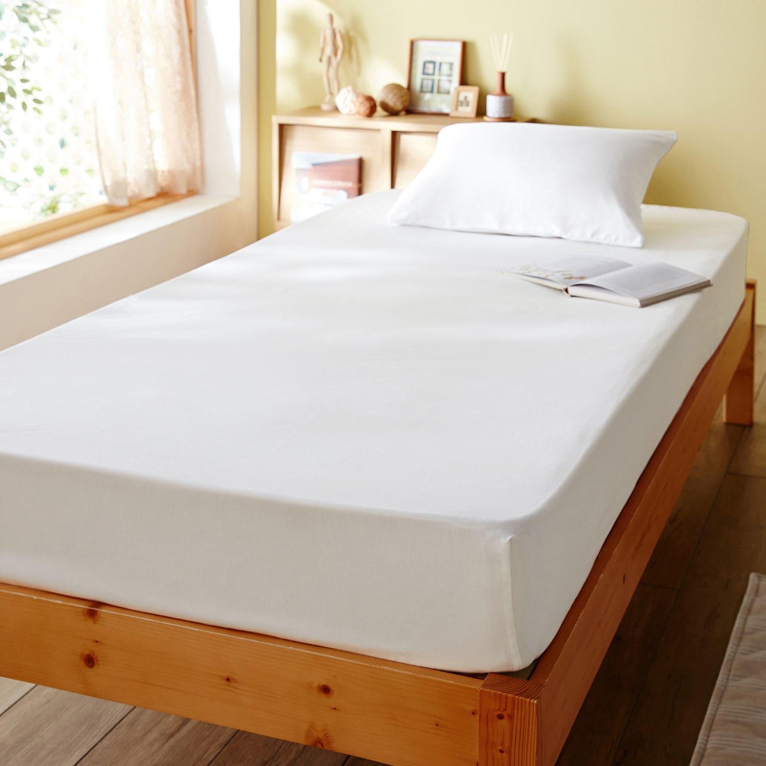 タンブル乾燥機に対応した綿素材のボックスシーツ <シングル>[日本製]の商品写真