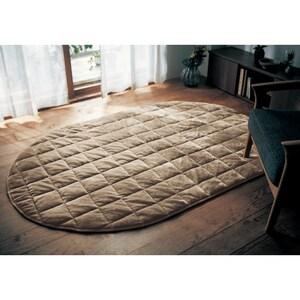 あったかなめらかなふんわりわた入り円形キルトラグ 【冬の人気No1シリーズ】の商品写真