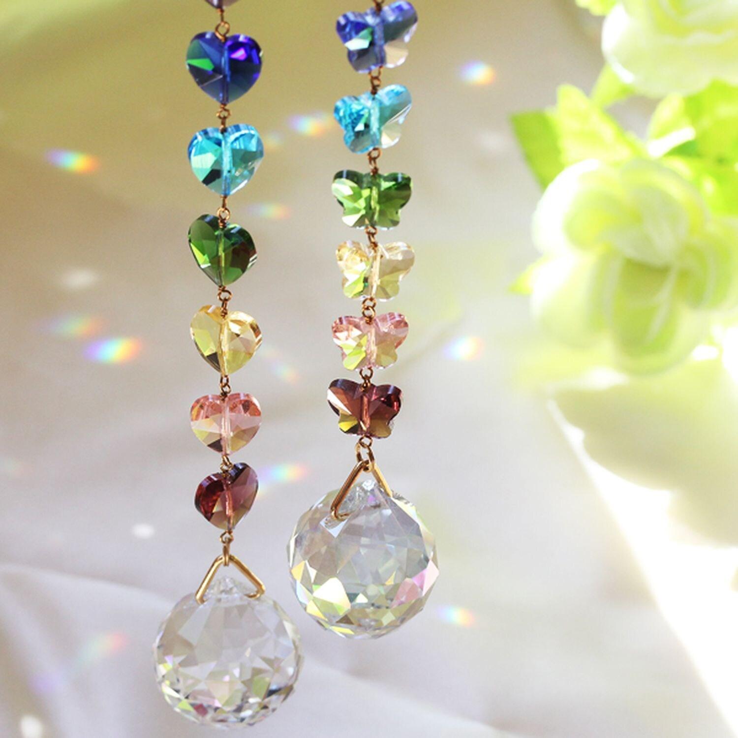 チャクラの色と位置をイメージしたサンキャッチャーの商品写真