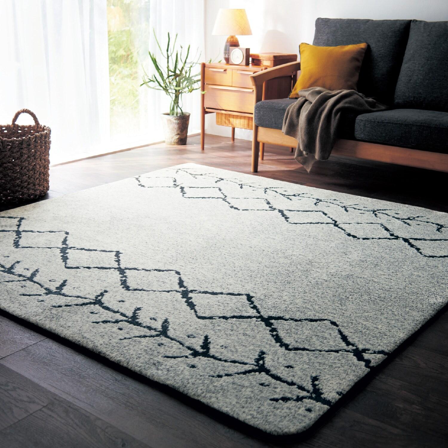 ベニワレン風しっかり厚みのウレタン入りラグの商品写真