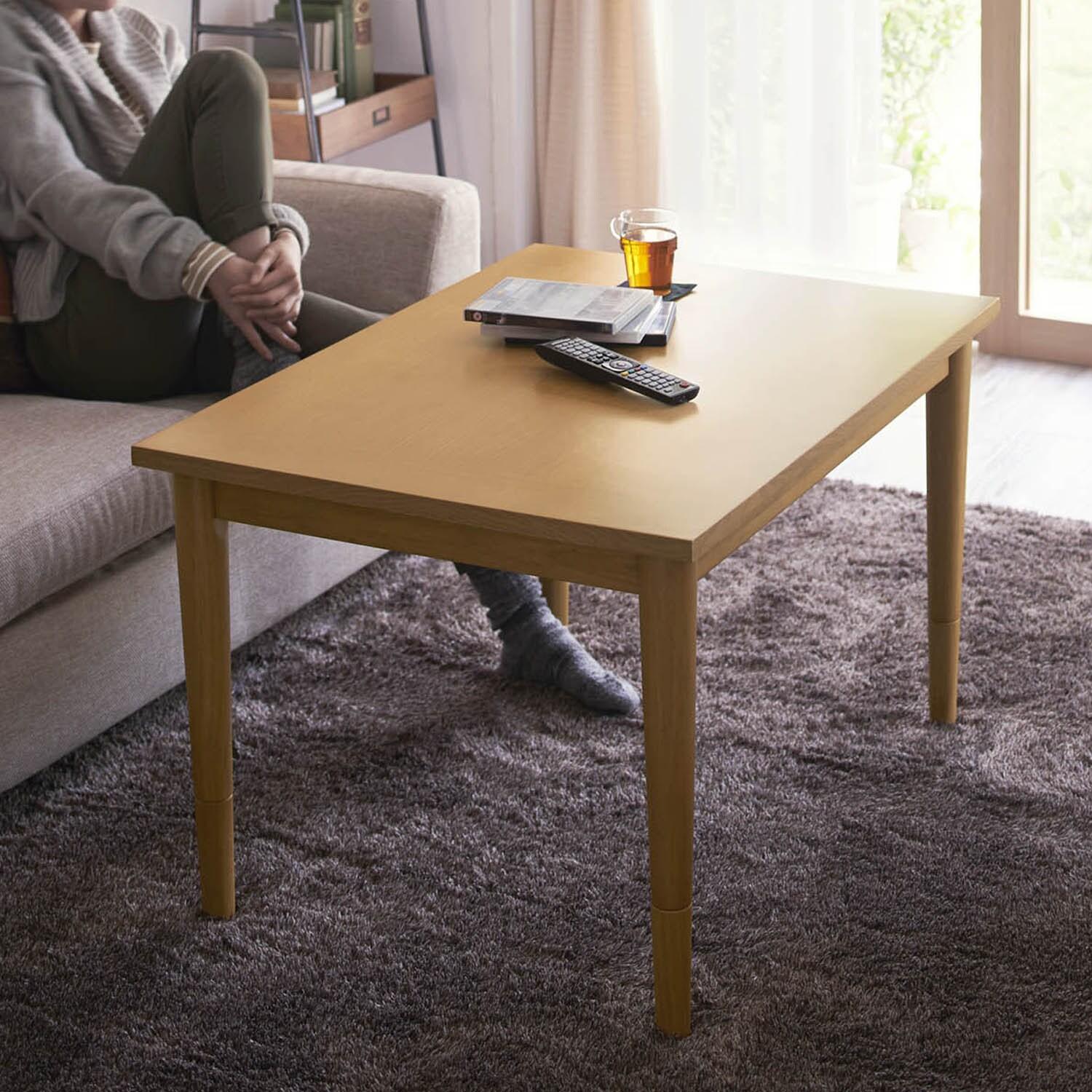 3段階に高さが変えられるデザインこたつテーブル <長方形/長方形(小)>の商品写真