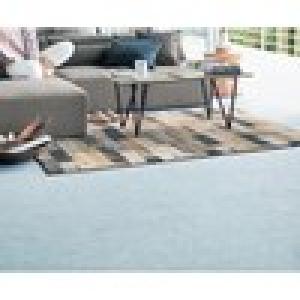 【タイムセール】 モダンなブロックデザインのふわふわマイクロファイバーラグの商品写真