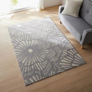 通年使えるマイクロファイバー素材を使った幾何柄ラグの商品写真