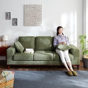 お部屋になじみやすいクッション付きソファー <2人掛け/3人掛け>の商品写真