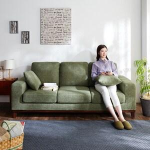 お部屋になじみやすいクッション付きソファー <2人掛け/3人掛け>の商品写真