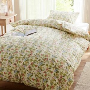 フラワー柄の綿混布団カバーセット <2点セット>の商品写真