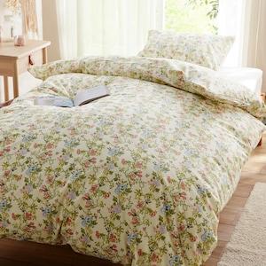 フラワー柄の綿混布団カバーセット <2点セット>の商品写真