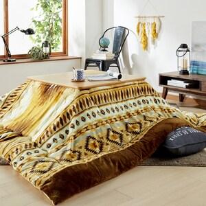 ネイティブ柄のふんわりマイクロファイバーこたつ布団の商品写真