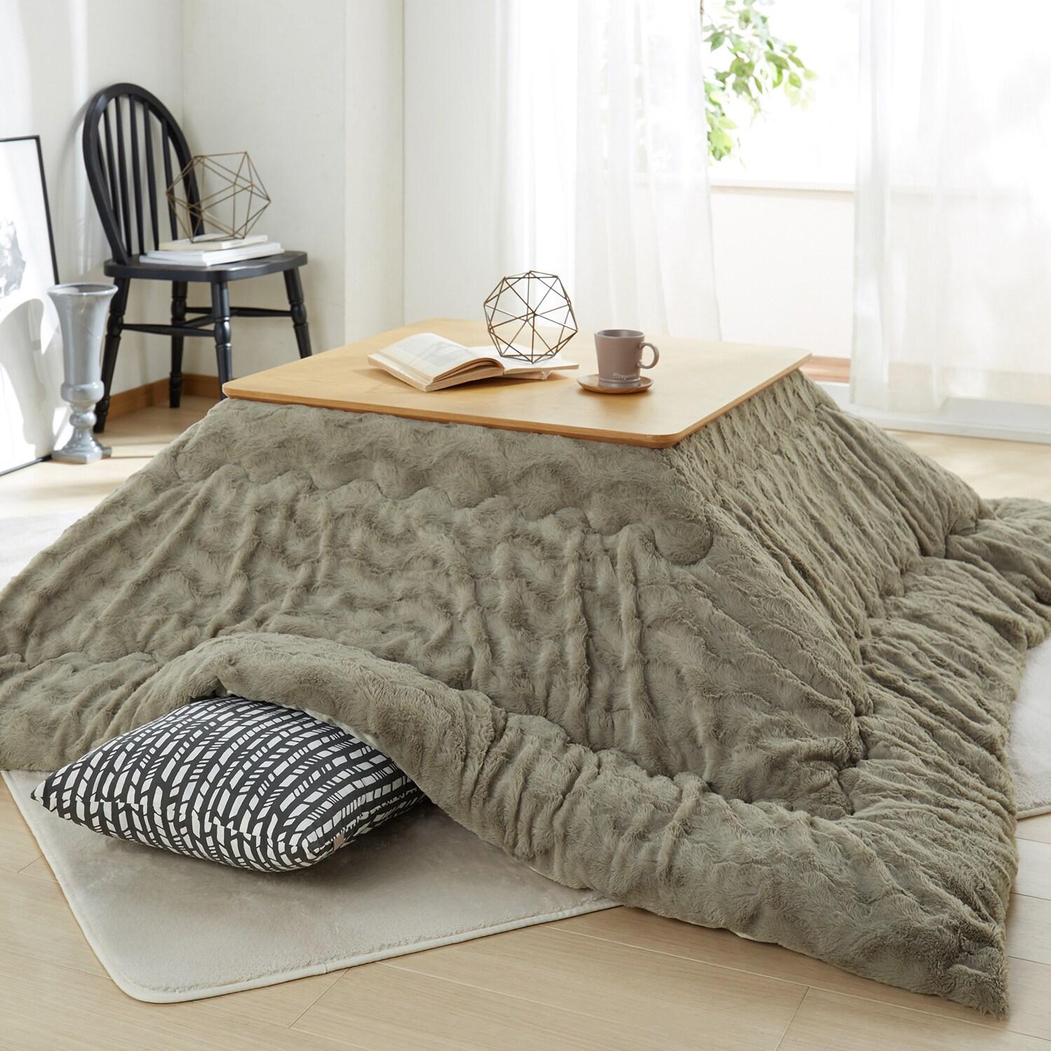 やわらかフェイクファーの薄掛けこたつ布団の商品写真