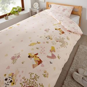 綿素材を使用したアリス柄の掛け布団カバー[日本製]の商品写真