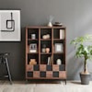 [日本製]チェック柄の引出し付きリビングラックの商品写真