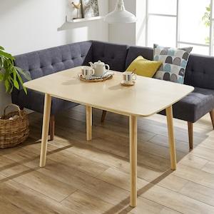 ダイニングソファーに合うバーチ材のダイニングテーブル <高さ65cm>の商品写真