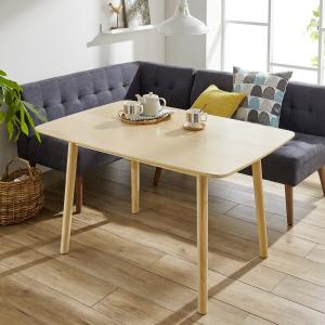 ダイニングソファーに合うバーチ材のダイニングテーブル <高さ65cm>の商品写真