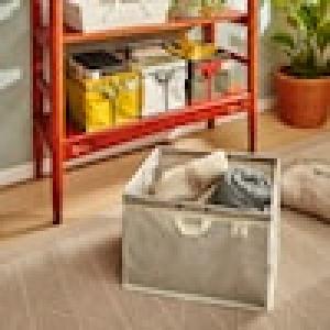 折りたためるコーティング加工収納ボックスの商品写真