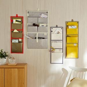 吊り下げ収納コーティング加工ウォールポケットの商品写真