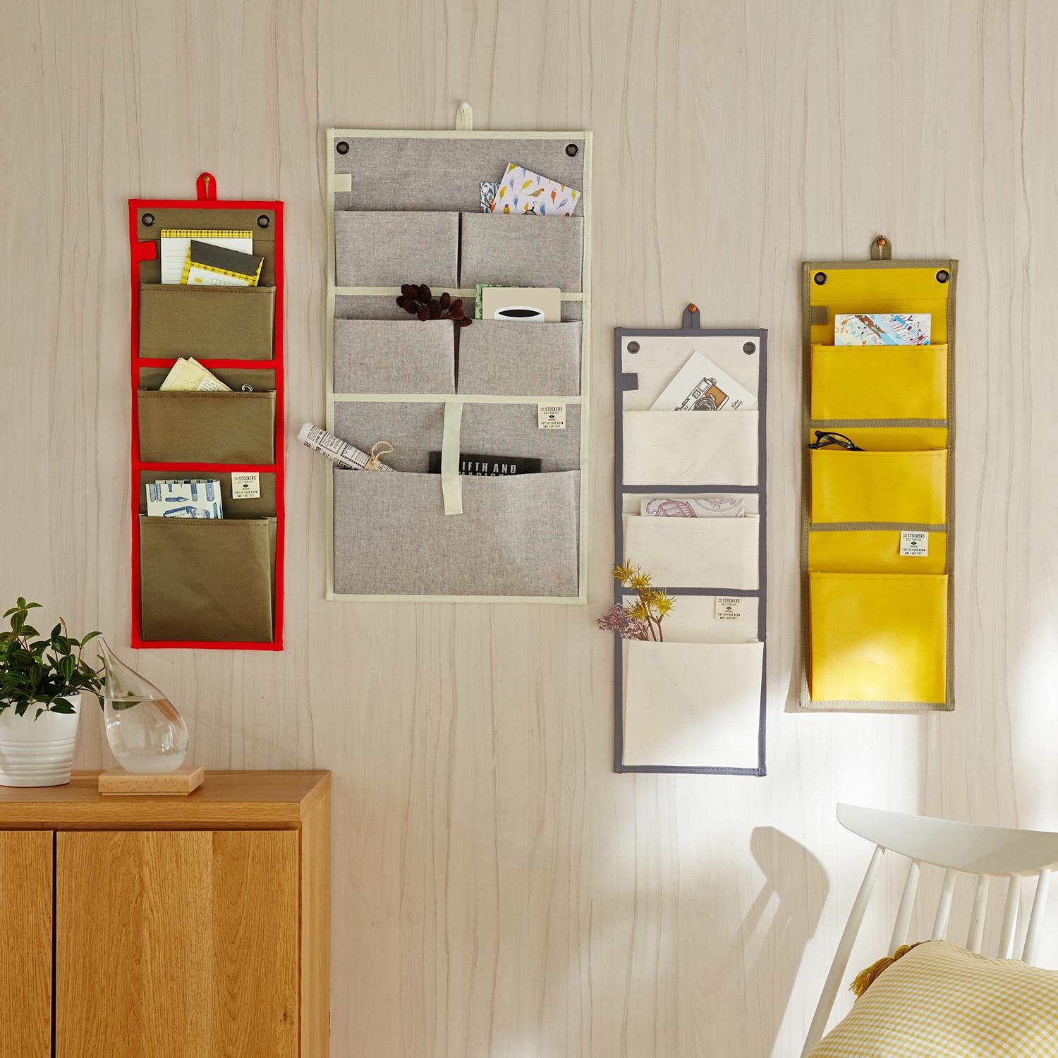 吊り下げ収納コーティング加工ウォールポケットの商品写真