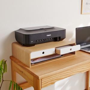 曲木の収納付きプリンター台の商品写真