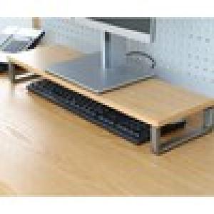 オーク材とシルバーアイアンのディスプレイラックの商品写真