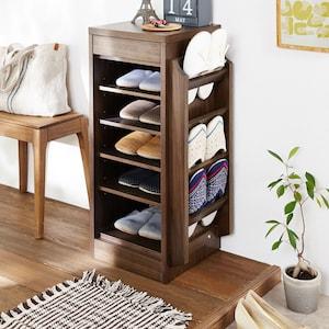 ウォルナット材のスリッパラックの商品写真