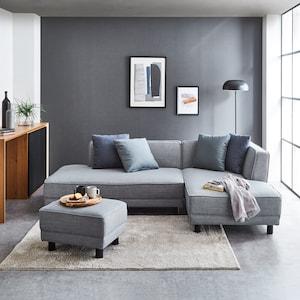 あぐらがかけてゆったりくつろげるクッション付きカウチソファーの商品写真