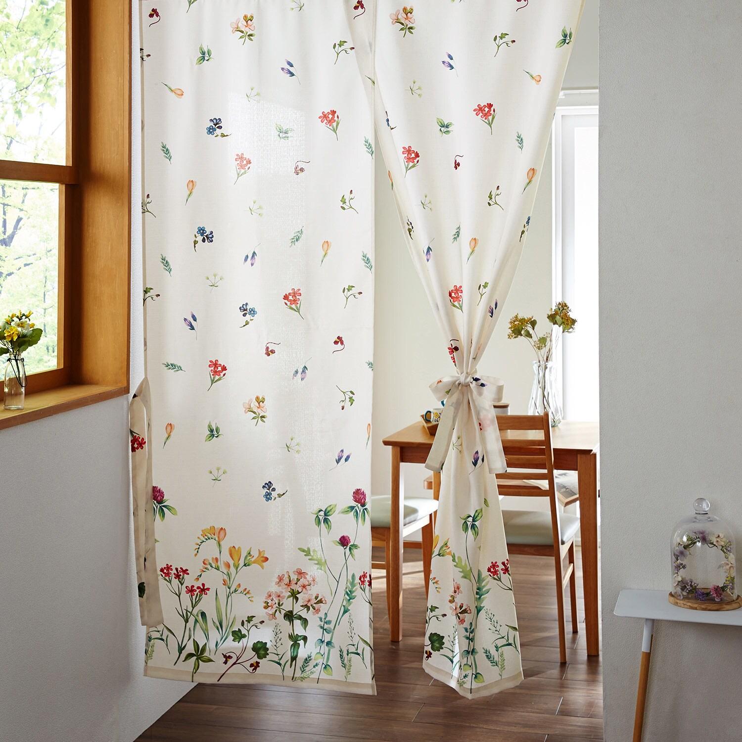 目隠しのれん(ボタニカル)の商品写真