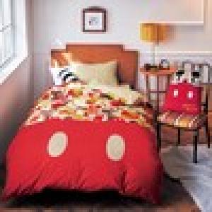【タイムセール】 綿素材を使った掛け布団カバー「ミッキーモチーフ」の商品写真