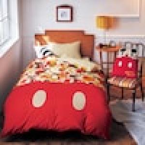 【タイムセール】 綿素材を使った布団カバーセット(3点)「ミッキーモチーフ」の商品写真