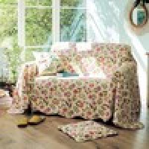 綿素材を使ったウォッシュキルトマルチカバー"ザクロ"「ミニラボ」の商品写真