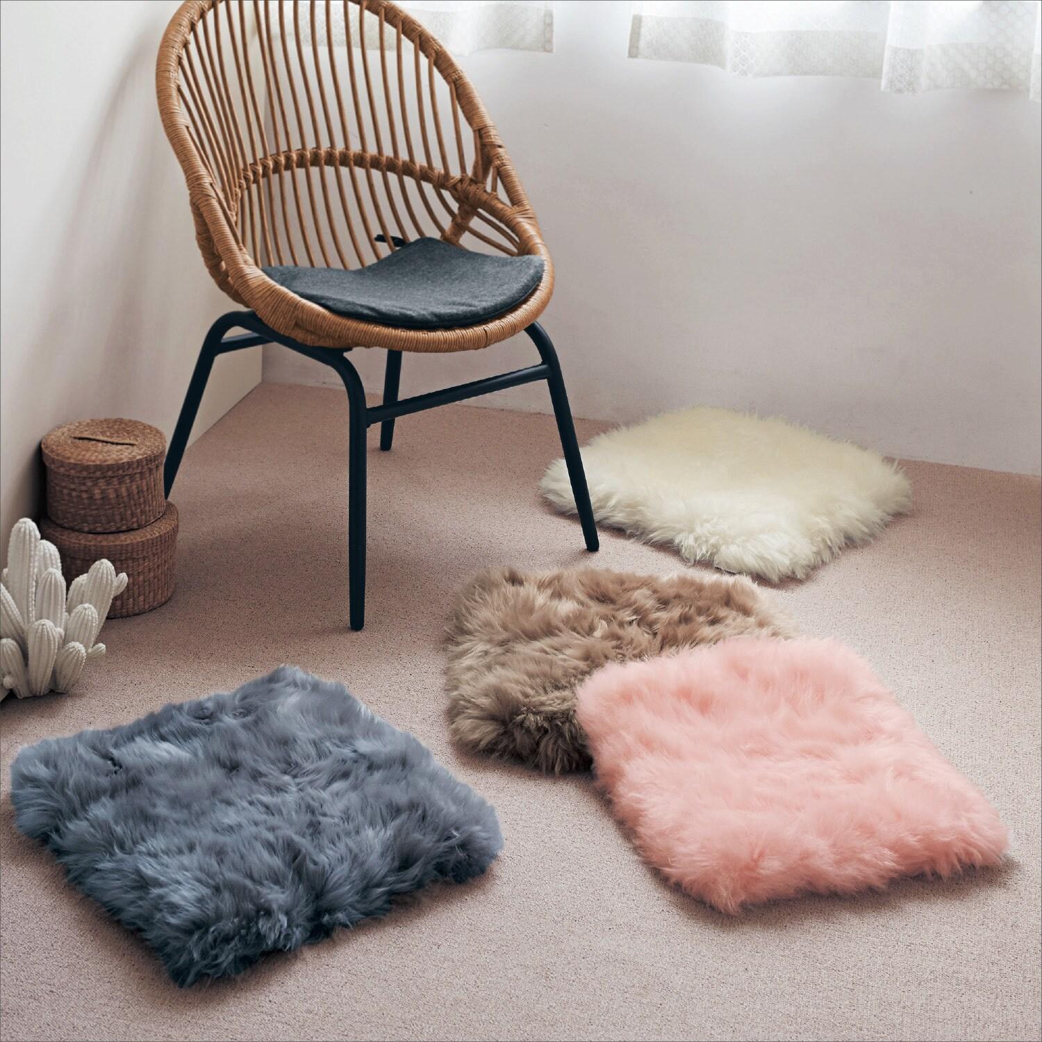 ムートンシートクッション同色2枚セットの商品写真