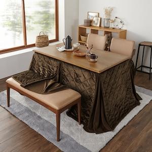 天然木オーク材のダイニングこたつテーブルの商品写真