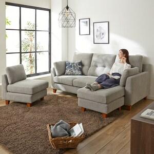 手洗いOK!フルカバーリングソファー <オットマン/背付きオットマン/3人掛け>の商品写真