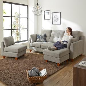 手洗いOK!フルカバーリングソファー <オットマン/背付きオットマン/3人掛け>の商品写真