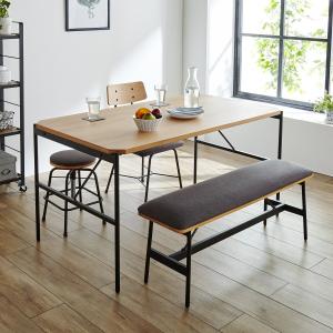 オーク材とアイアン脚のダイニングテーブル「Glamシリーズ」 <2人用/4人用>の商品写真