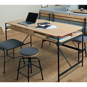 パソコンデスクとして使えるオーク材のダイニングテーブル「Glamシリーズ」 <4人用>の商品写真