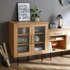 オーク材とモザイクガラスのキャビネット(Glamシリーズ)の商品写真