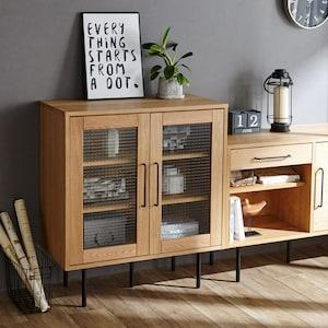 オーク材とモザイクガラスのキャビネット(Glamシリーズ)の商品写真