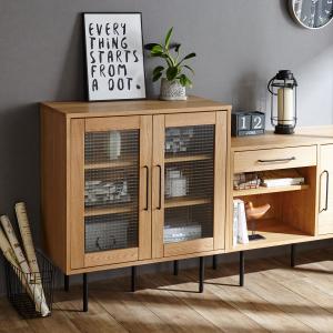 オーク材とモザイクガラスのキャビネット(Glamシリーズ)の商品写真