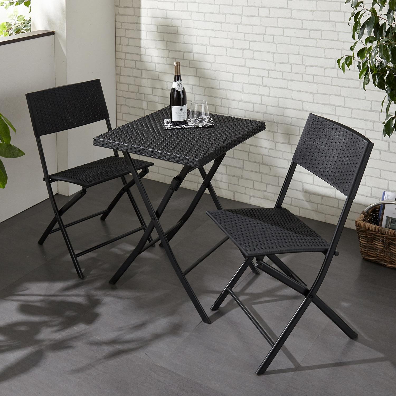 ラタン調ガーデンテーブルの商品写真