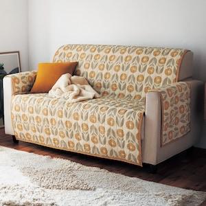 簡単に装着・シンプル北欧調デザインの肘掛け付きソファーカバーの商品写真