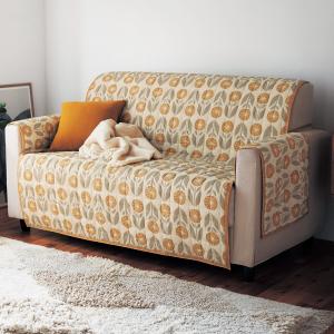 簡単に装着・シンプル北欧調デザインの肘掛け付きソファーカバーの商品写真