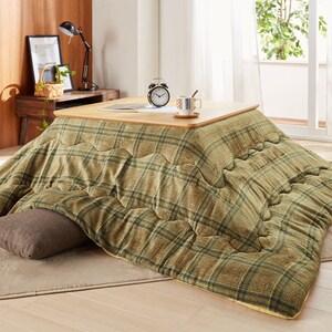 チェックデザインの撥水薄掛こたつ布団の商品写真
