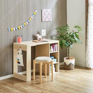 【超特価商品】2台で連結してツインデスクにもできるラック付きデスクの商品写真