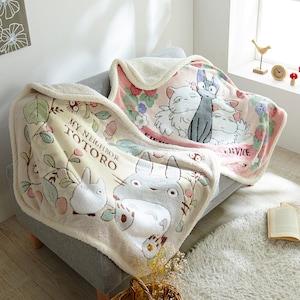 お気に入りの片面ボアブランケットでぬくぬく となりのトトロ/魔女の宅急便の商品写真