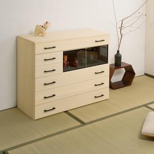 モダンデザインの桐収納(茶ノ香)の商品写真