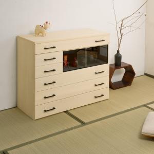 モダンデザインの桐収納(茶ノ香)の商品写真