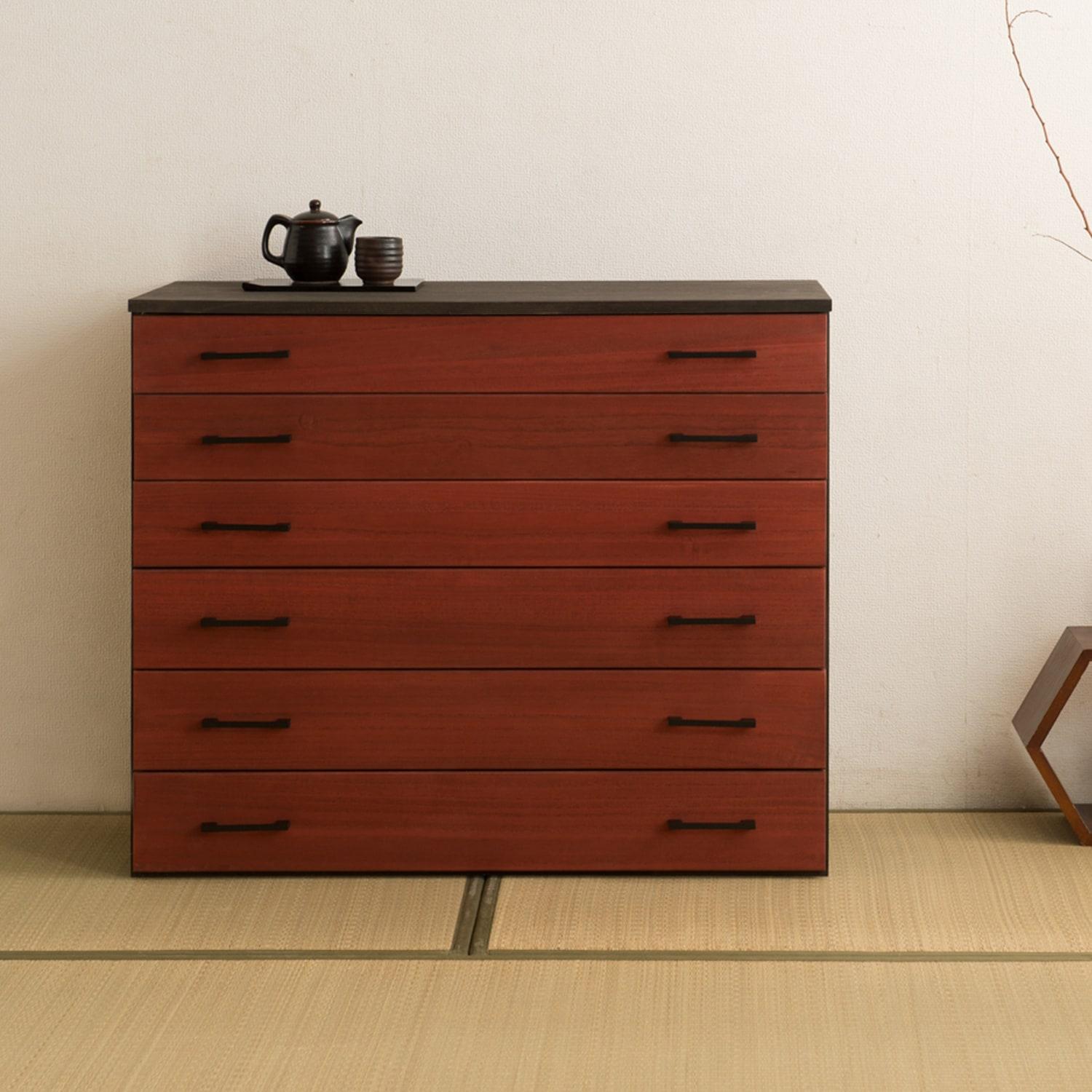 モダンデザインの桐収納(朱雀)の商品写真
