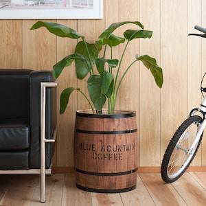 国産ヒノキを使用した樽型収納ボックスの商品写真