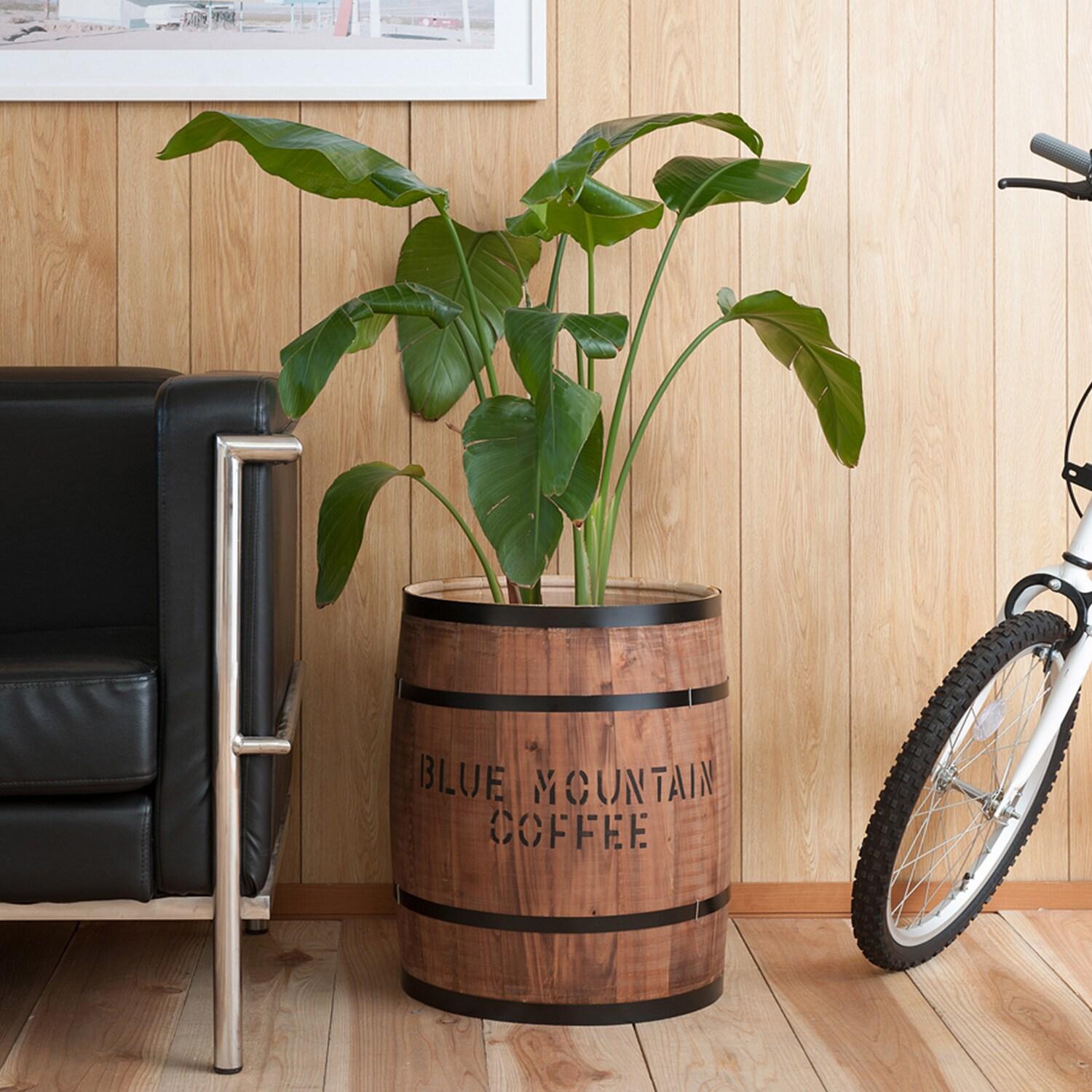 国産ヒノキを使用した樽型収納ボックスの商品写真