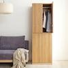 [日本製]鍵付き木目調ワードローブの商品写真